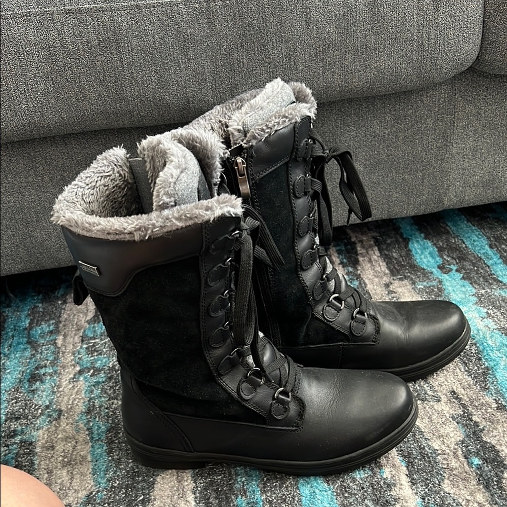 Kodiak Black and Gray Winter Boots with Plush Lining - Picture 8 of 8